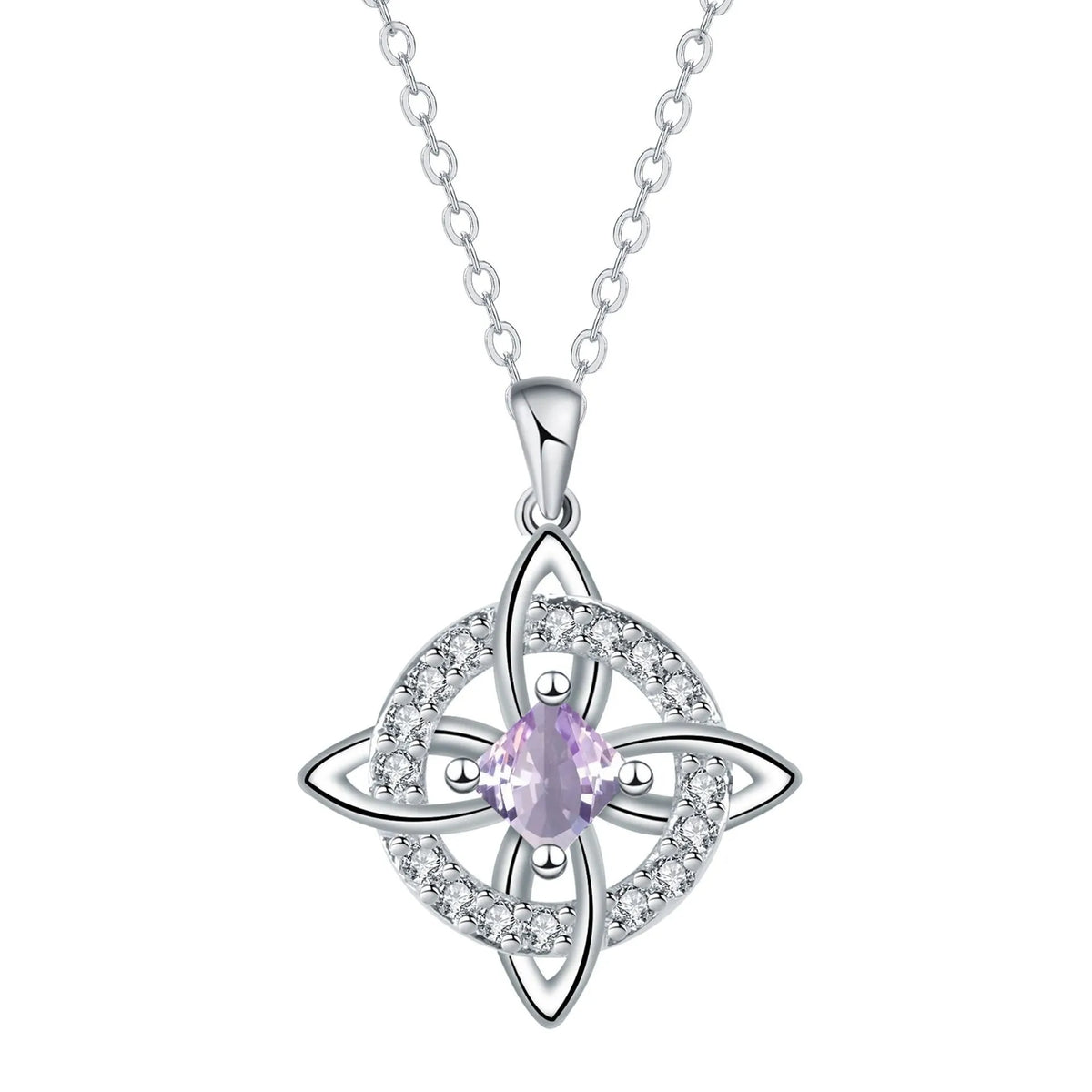 Mystical Birthstone Witches Knot Necklace – Natural Crystal🔮💞Protect Your Loved Ones