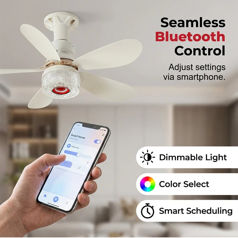 ✨ 3-in-1 Smart Ceiling Fan 💡 Bluetooth Speaker 🎶 Modern LED Ceiling Light Fan