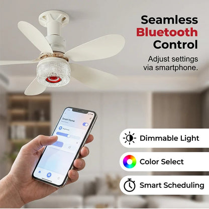 ✨ 3-in-1 Smart Ceiling Fan 💡 Bluetooth Speaker 🎶 Modern LED Ceiling Light Fan