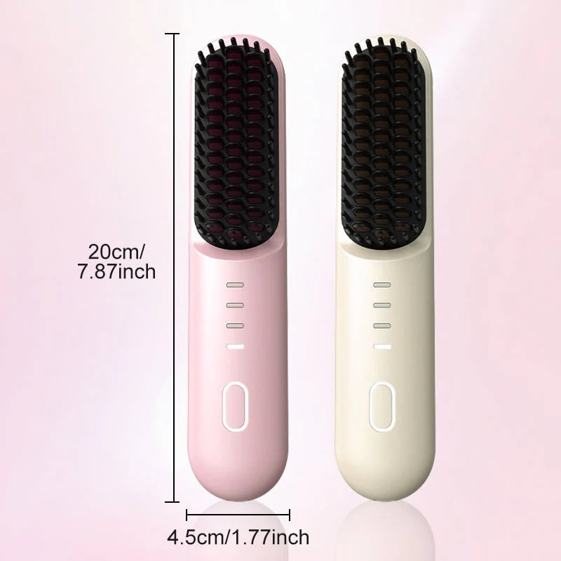 📢📢49% OFF !! ⏰ Cordless Ceramic Hair Straightening Brush