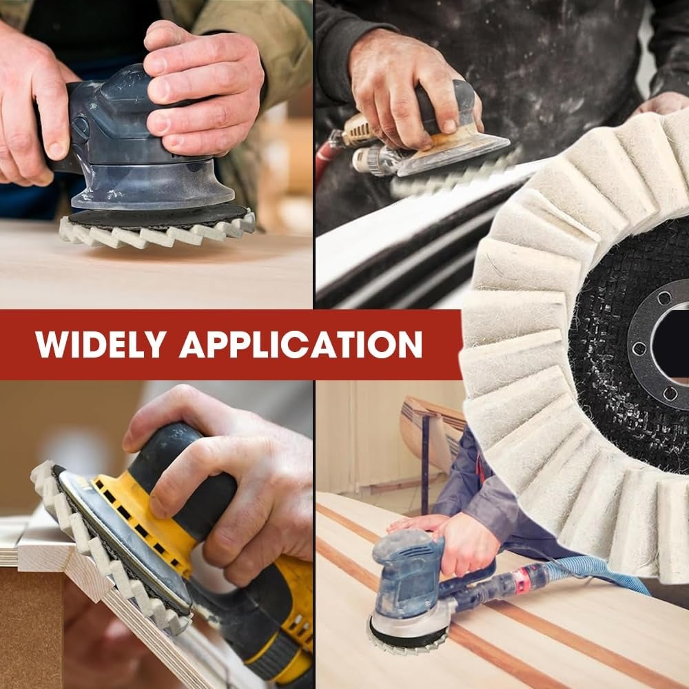 Premium Wool Felt Polishing Flap Disc for Angle Grinders - Mirror Finish Made Easy