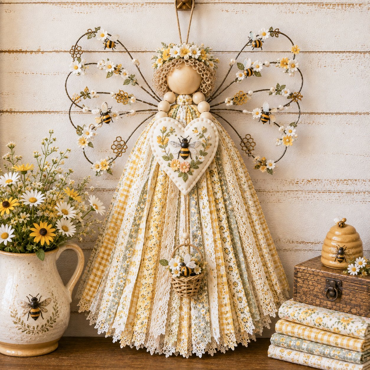 🪽 Angel Fabric Hanging DIY Kit - Stitch a Little Blessing That Stays Forever