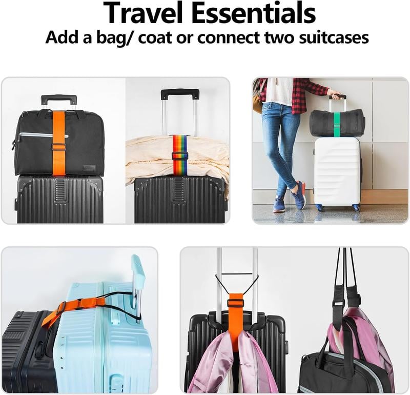 💥 2pack Multi Use Strong Adjustable Luggage Connector Straps