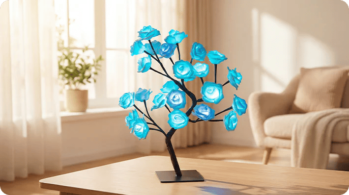 📢📢70% OFF!!⏰🌹Rose Flower Design Tree Night Light🌟