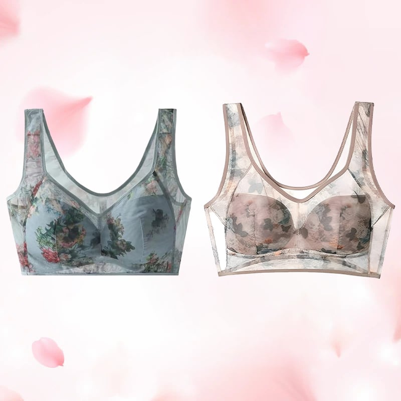 🔥Cooling Comfort Bra Made From Ice Silk And Lace👍