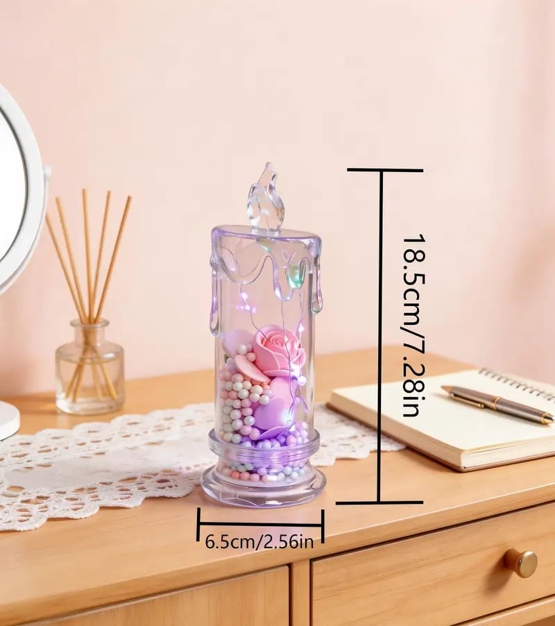 Buy 1 Get 1 Free🌹Realistic Rose Candle Lights — Battery-Powered, Smoke-Free LED Roses for Home Decor, Weddings, Parties & Gifts ✨