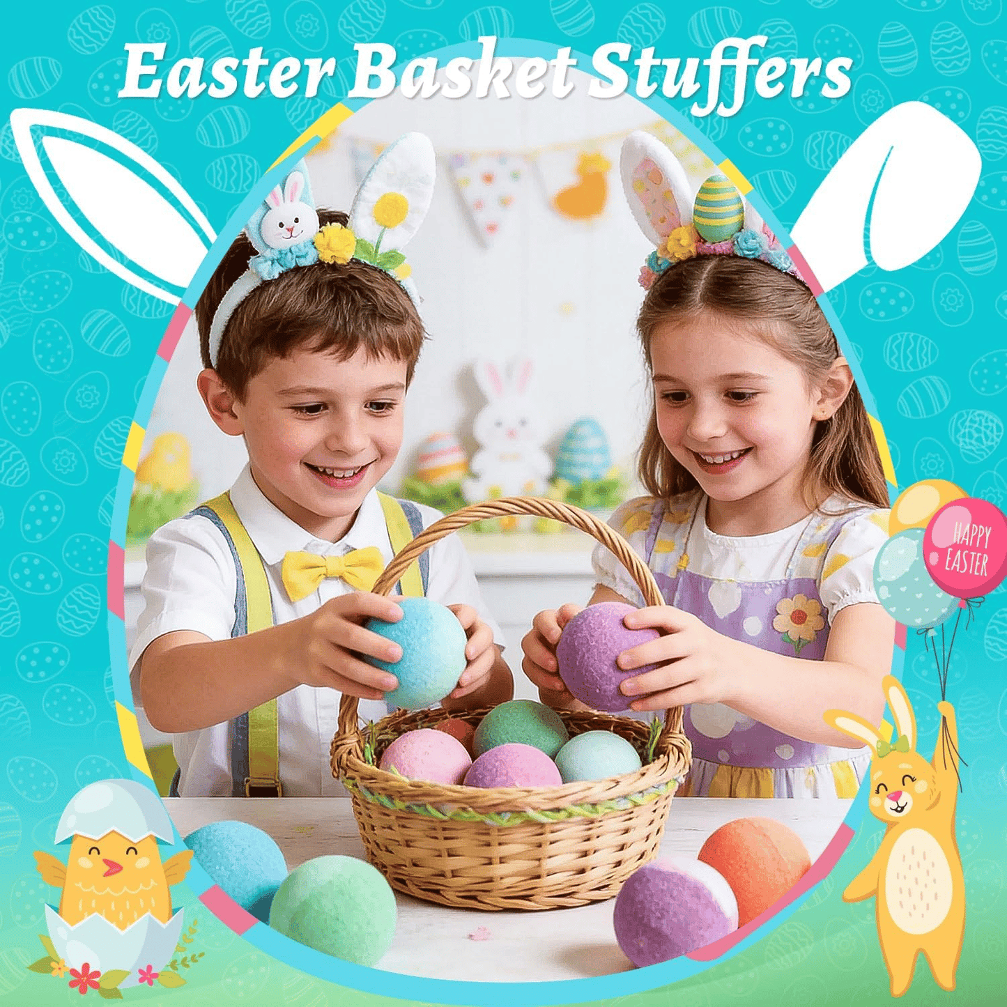 🔥LAST DAY 49% OFF🛁 Natural Bath Bombs for Kids with Mega Bubbles & Surprise Inside 🥚✨
