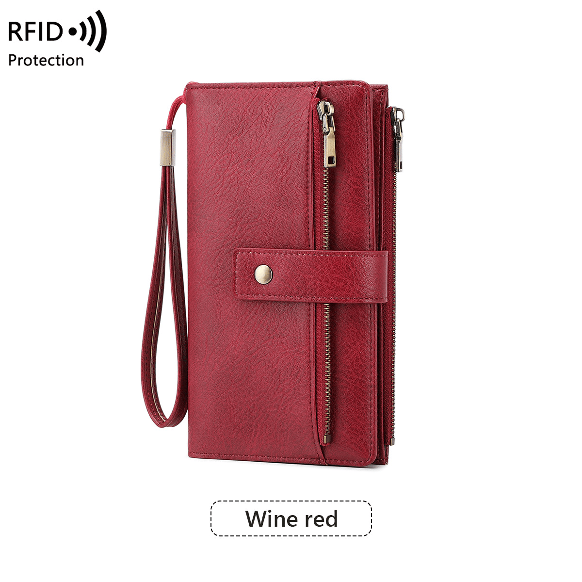 Women's RFID Leather Long Wallet - Stylish Clutch👛