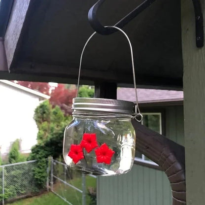 🔥 BIG SALE - 50% OFF🔥🔥- Beautiful Mason Jar Hummingbird Feeder W/ Three Ports