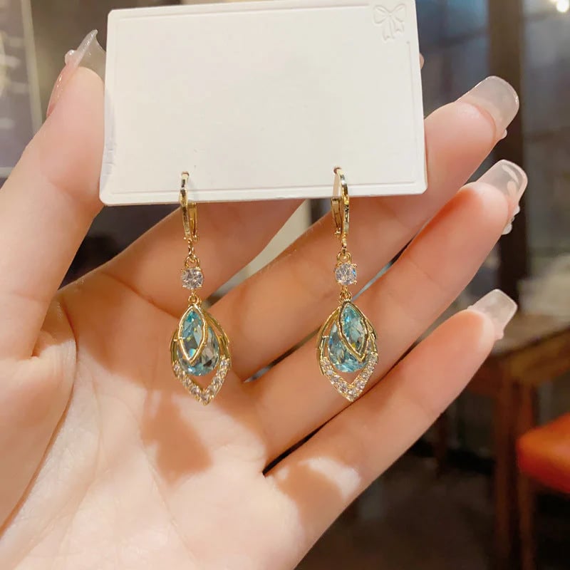 ⏳Limited-time ⏰Sky Blue Drop Dangle Hoop Earrings💧💍