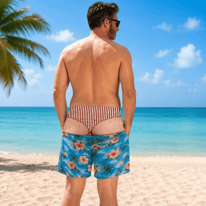 The "Cheeky Commando" Novelty Prank Swim Trunks – Guaranteed to Cause Double-Takes!