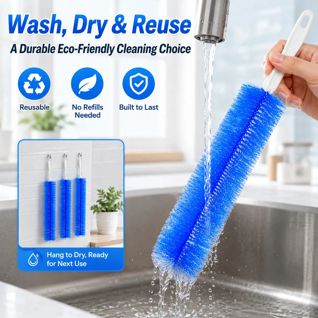 🔥⏰Buy 1 Get 1 Free（6 pack)⏳🔥3-pack set——Bendable Microfiber Head,Reusable Dust Remover