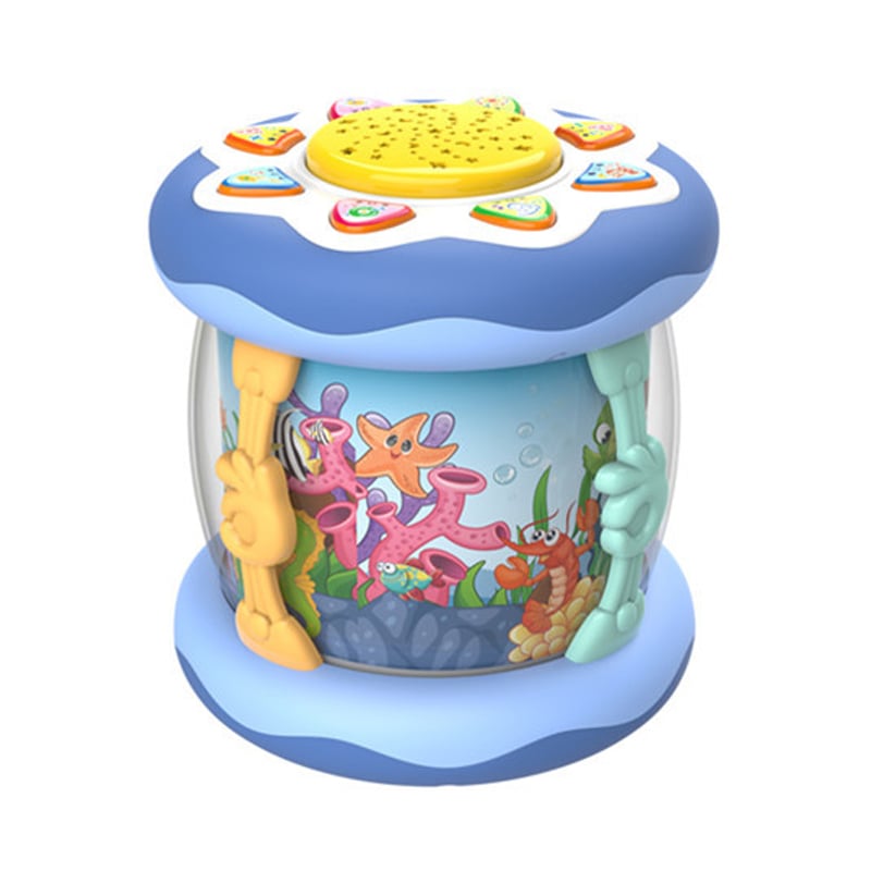 Montessori Sensory Musical Ocean Projector Toy for Babies & Toddlers ⭐ Interactive Duck Shaped Light-Up Music Box with Soothing Lullabies, 360° Rotating Aquarium & Tummy Time Crawling Toy for Boys & Girls