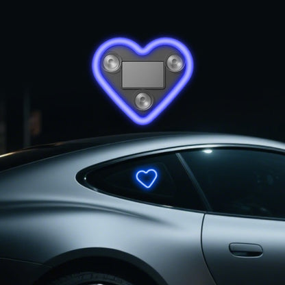 🔥🔥 Solar Powered Wireless LED Heart Shape C-Pillar Neon Light🥳BUY 2 GET 10% OFF