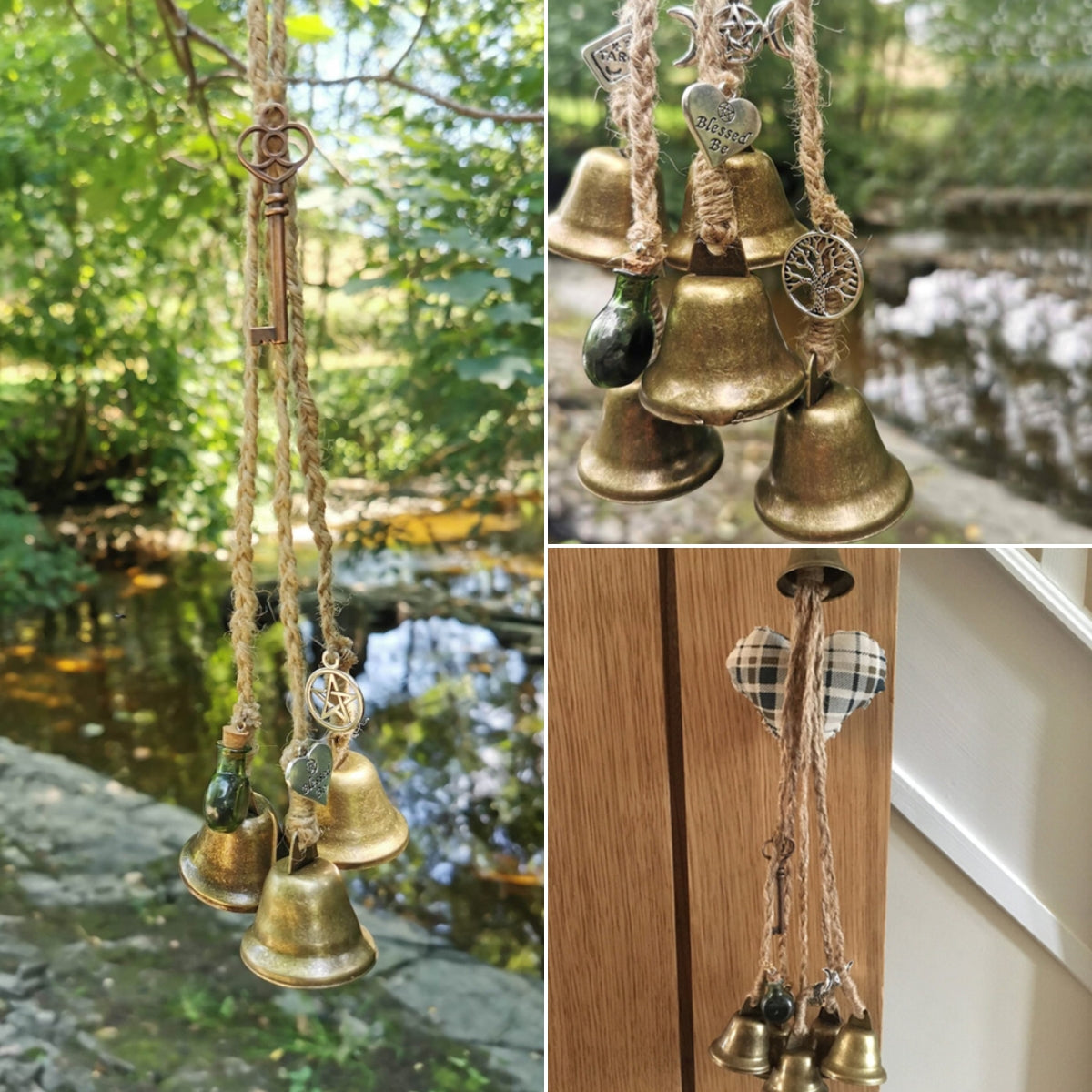 🥳Bronze Witches Bells, Door Protection Charm, Wicca Decor🔥BUY 2 Get 10% OFF