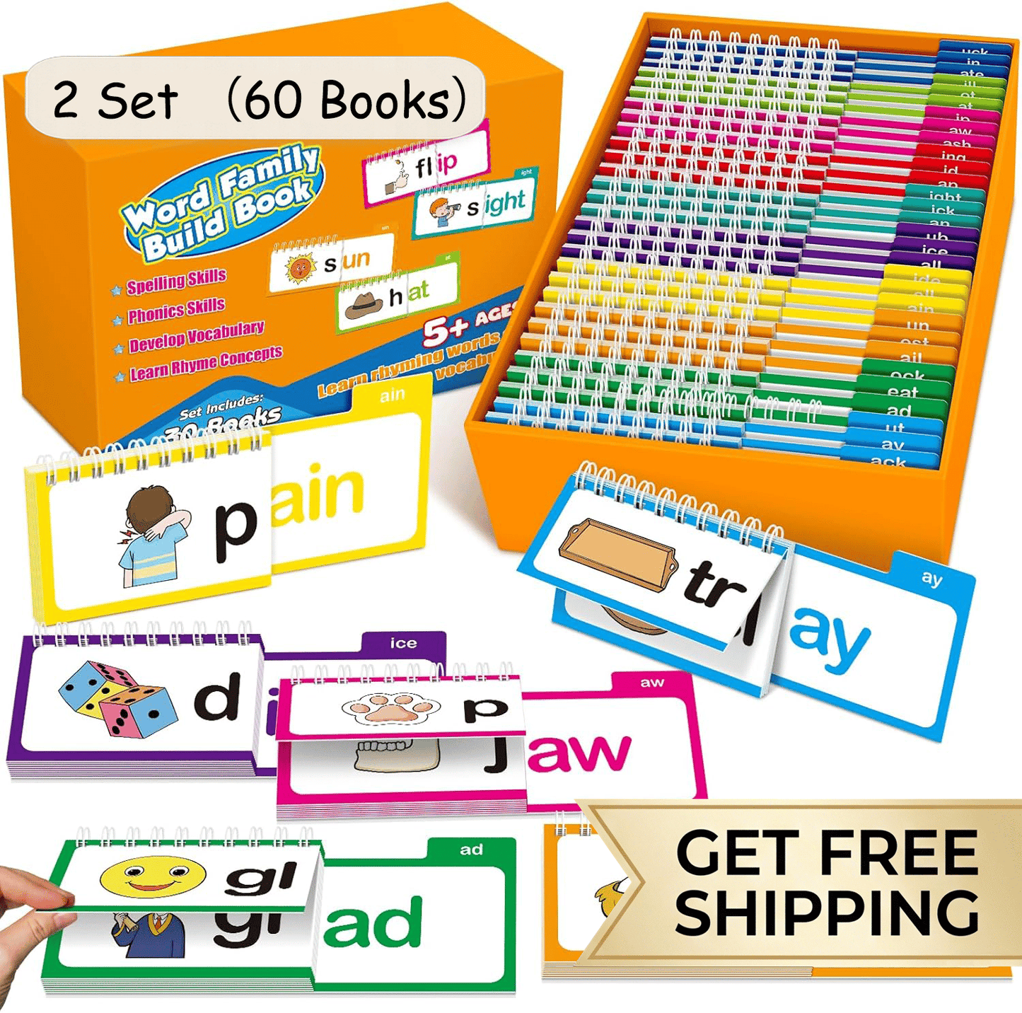 📚 Read & Rhyme Flip-Book Set – 30 Educational Phonics Flip Books for Early Learning