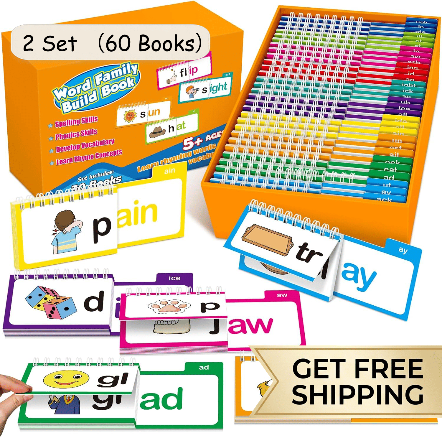 📚 Read & Rhyme Flip-Book Set – 30 Educational Phonics Flip Books for Early Learning