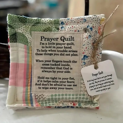 🔥Limited Time Buy 1 Get 1 Free🔥✝️Best Encouraged And Blessed Gift-Prayer Quilt with cross inside