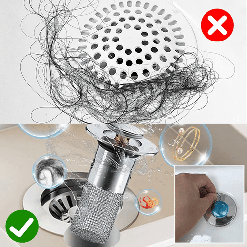 Sink Drain Strainer – Buy 2 Get 1 FREE! 🚫✨ Clog-Free Drain in Seconds!