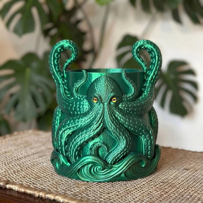 🥳3D Printed Kraken Planter – Octopus Planter with Tray🔥BUY 2 GET 10% OFF