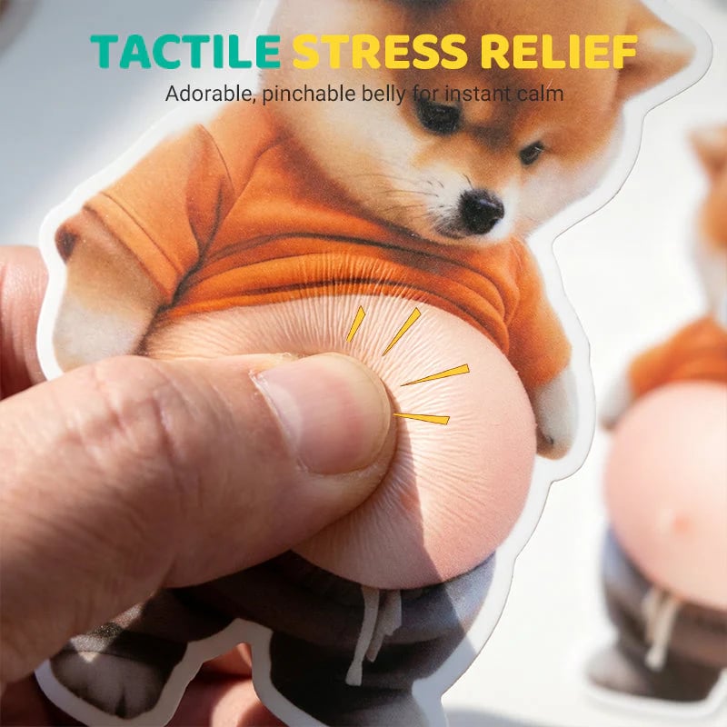 🏆⚡ 50K+ SOLD! 3D Cute Shiba Inu Self-Adhesive Door Stopper & Stress Ball(2 Pack )