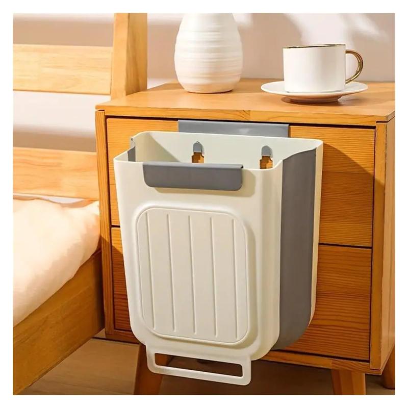 Hanging Kitchen Trash Can: Sweep Scraps Straight In