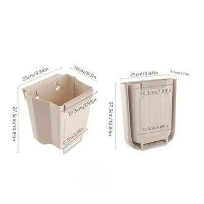 Hanging Kitchen Trash Can: Sweep Scraps Straight In