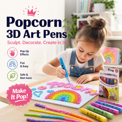 🎁Watch Their Drawings POP!🎁6 pens per box - Magic Puffy Pens
