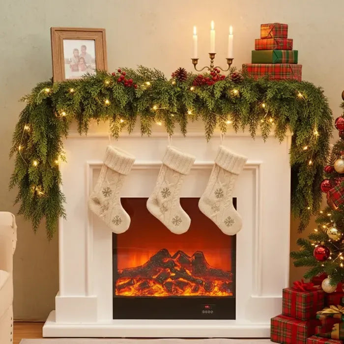 🏆2026 HOT SALE💥 Pre-lit Christmas Cedar Garland