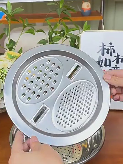 🍴 German Quality 3-in-1 Stainless Steel Grater Bowl