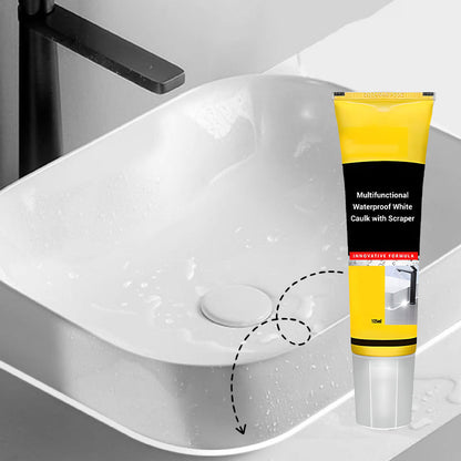 🎅Christmas Hot Sale 50% Off🎅Multifunctional Waterproof White Caulk with Scraper