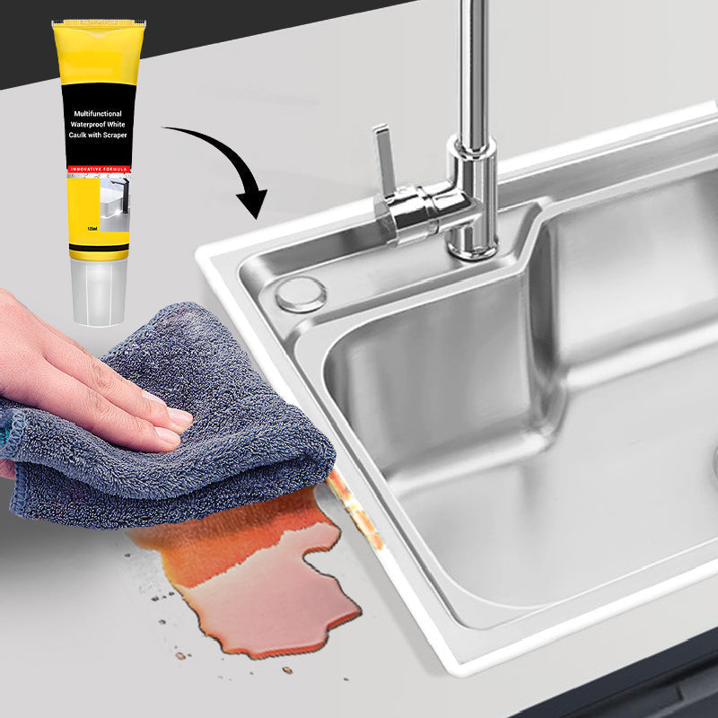 🎅Christmas Hot Sale 50% Off🎅Multifunctional Waterproof White Caulk with Scraper