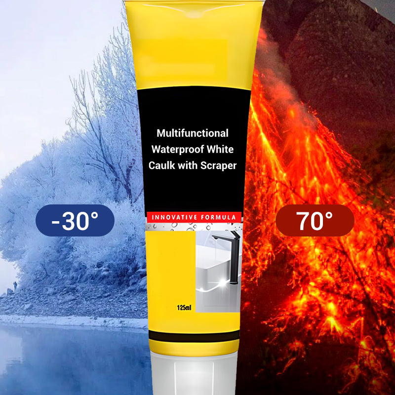 🎅Christmas Hot Sale 50% Off🎅Multifunctional Waterproof White Caulk with Scraper