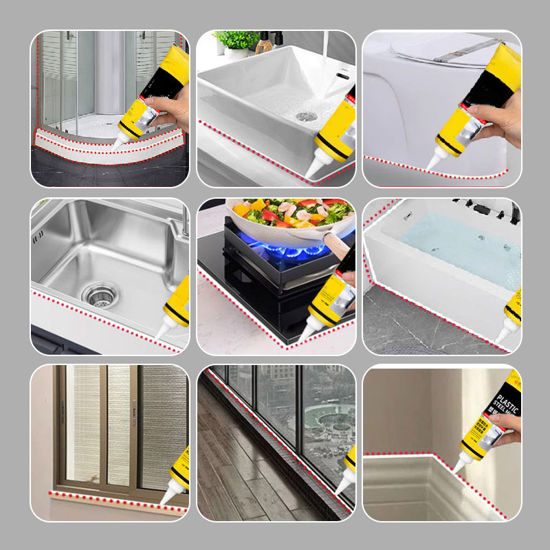 🎅Christmas Hot Sale 50% Off🎅Multifunctional Waterproof White Caulk with Scraper