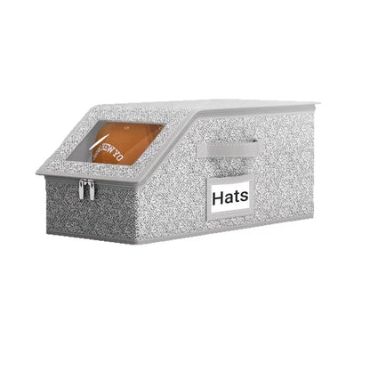 🧢60% OFF! 🎉 Stackable Cap Storage Boxes – Space Saving, Dustproof & Transparent Sides 📦📦