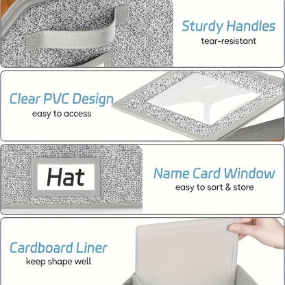 🧢60% OFF! 🎉 Stackable Cap Storage Boxes – Space Saving, Dustproof & Transparent Sides 📦📦