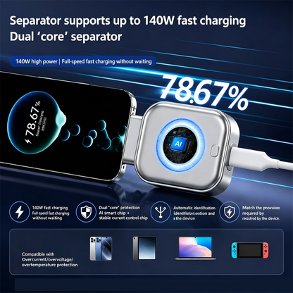 ⚡ Auto Power-Off Fast Charging Adapter 🔋 Smart & Safe Charging