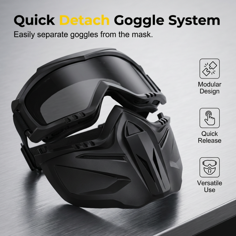 🔥Detachable Full Face Goggle Mask😍