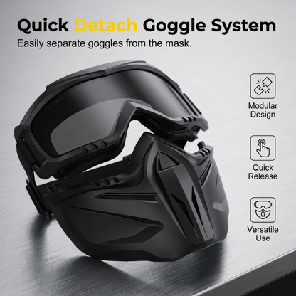 🔥Detachable Full Face Goggle Mask😍