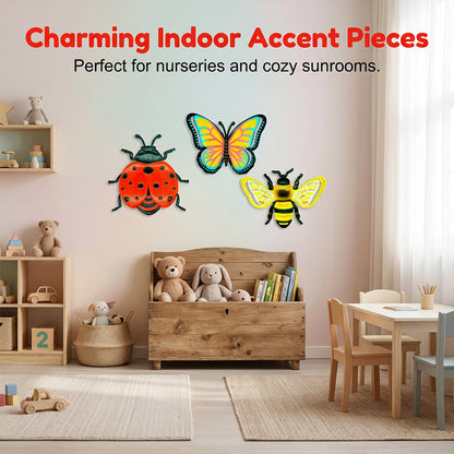 🐝 LIMITED-TIME 50% OFF! ✨ 3D Insect Wall Hangings – Bee, Butterfly, Ladybug, Weather-Resistant