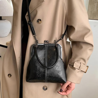 📢📢50% OFF !! ⏰Women's Kiss Lock Crossbody Bag with Top Handle