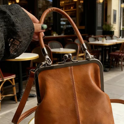 📢📢50% OFF !! ⏰Women's Kiss Lock Crossbody Bag with Top Handle