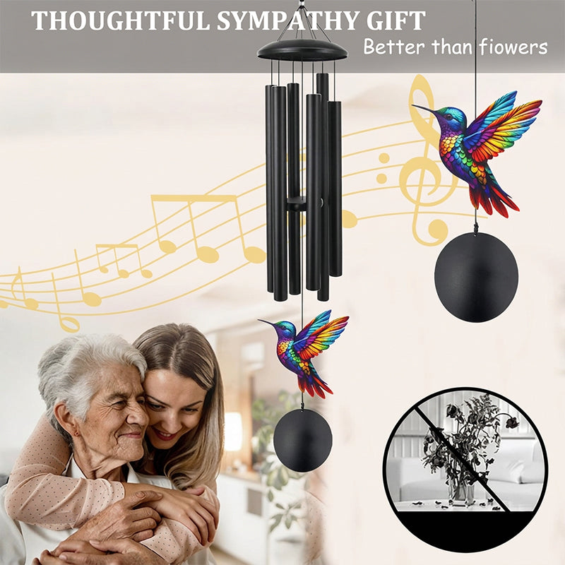 ⏳Time-Limited Special⏰Vintage Metal Wind Chimes | Elegant Black Aluminium Garden Decor with Bird & Butterfly Accents for Patio & Porch