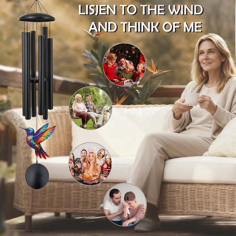 ⏳Time-Limited Special⏰Vintage Metal Wind Chimes | Elegant Black Aluminium Garden Decor with Bird & Butterfly Accents for Patio & Porch