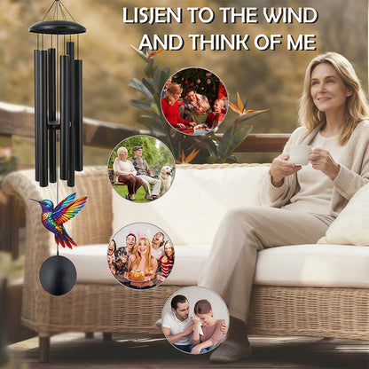 ⏳Time-Limited Special⏰Vintage Metal Wind Chimes | Elegant Black Aluminium Garden Decor with Bird & Butterfly Accents for Patio & Porch