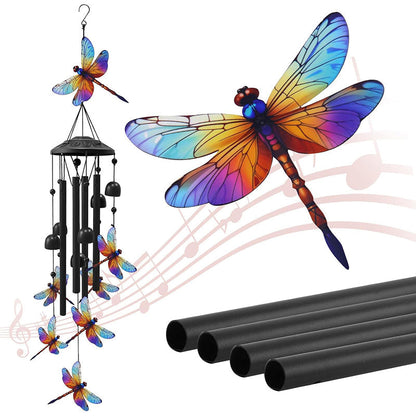 ⏳Time-Limited Special⏰Vintage Metal Wind Chimes | Elegant Black Aluminium Garden Decor with Bird & Butterfly Accents for Patio & Porch