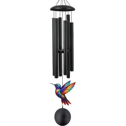 ⏳Time-Limited Special⏰Vintage Metal Wind Chimes | Elegant Black Aluminium Garden Decor with Bird & Butterfly Accents for Patio & Porch