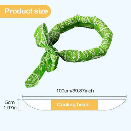 ❄️ Summer Pet Cooling Collar Wrap – Physical Cooling, Reusable, Adjustable 🌊