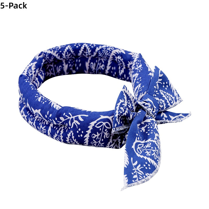 ❄️ Summer Pet Cooling Collar Wrap – Physical Cooling, Reusable, Adjustable 🌊