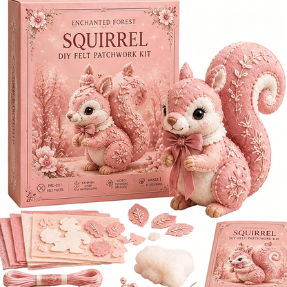 📢📢50% OFF !! ⏰Pink Enchanted Forest DIY Felt Patchwork Kit